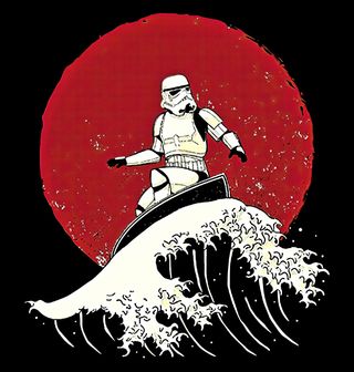 Obrázek 2 produktu Dámské tričko Surfující Stormtrooper u Kanagawy