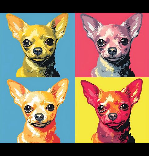 Obrázek produktu Dámské tričko Pop-art Čivava