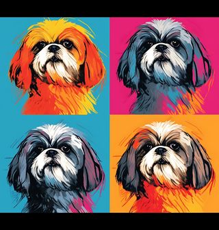 Obrázek 2 produktu Dámské tričko Pop-art Shih-tzu
