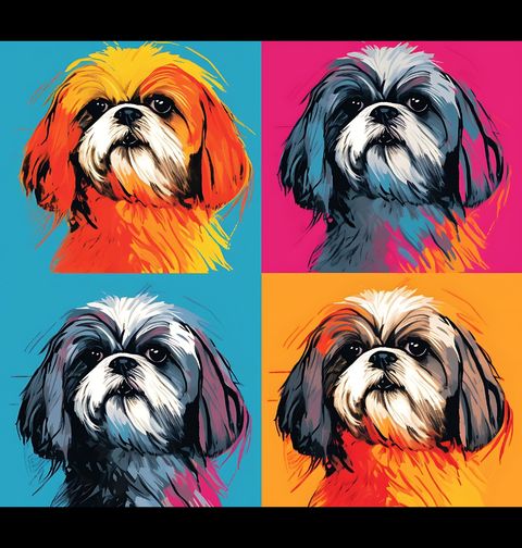 Obrázek produktu Pánské tričko Pop-art Shih-tzu