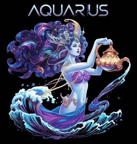 Obrázek produktu Dámské tričko Znamení Horoskopu Vodnář Aquarius