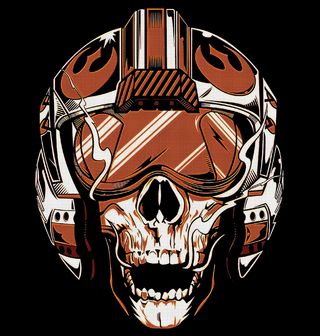 Obrázek 2 produktu Pánské tričko Lebka Pilotů Rebel Gold Leader Skull