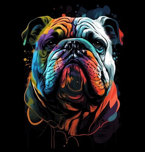 Obrázek produktu Pánské tričko Barevný Bulldog