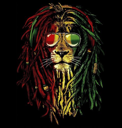 Obrázek produktu Pánské tričko Rastafari Lev