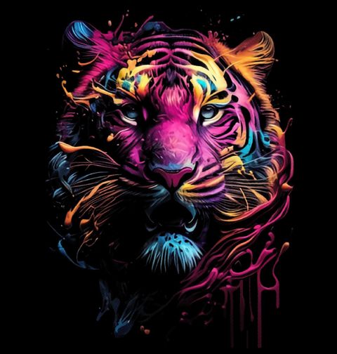 Obrázek produktu Pánské tričko Psychedelický Tygr