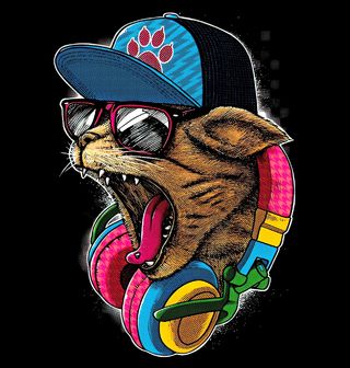 Obrázek 2 produktu Dětské tričko Cool DJ Kočka Streetwear