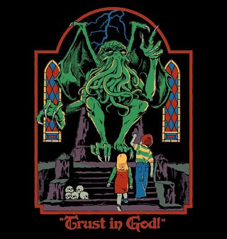 Obrázek 2 produktu Dámské tričko Cthulhu Steven Rhodes Trust in God