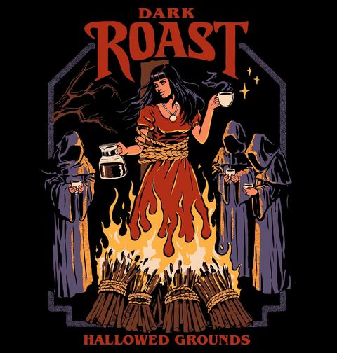 Obrázek produktu Pánské tričko Pálení Čarodějnic Steven Rhodes Dark Roast