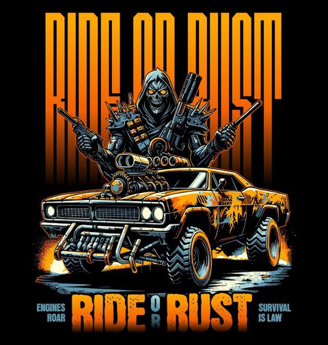 Obrázek produktu Pánské tričko Jezdi, nebo zrezni Ride or Rust