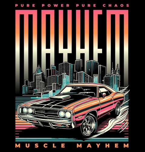 Obrázek produktu Dámské tričko Muscle Car Mayhem