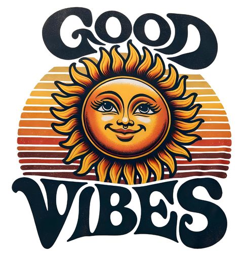 Obrázek produktu Pánské tričko Retro Slunce Good Vibes