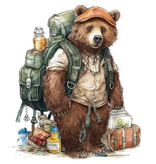Obrázek 2 produktu Dětské tričko Medvěd na Výpravě Hiking Bear