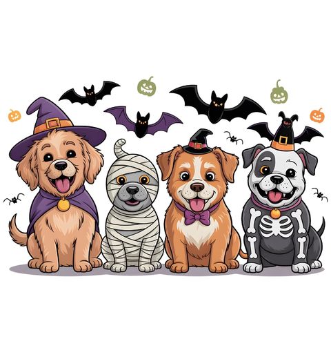 Obrázek produktu Pánské tričko Psi v Halloweenském Kostýmu