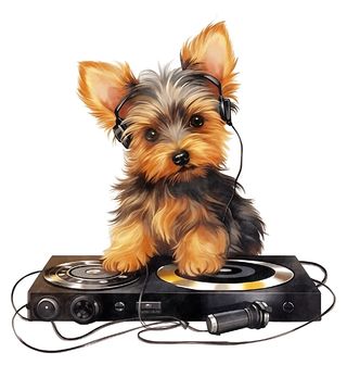 Obrázek 2 produktu Pánské tričko DJ Jorkšírský teriér