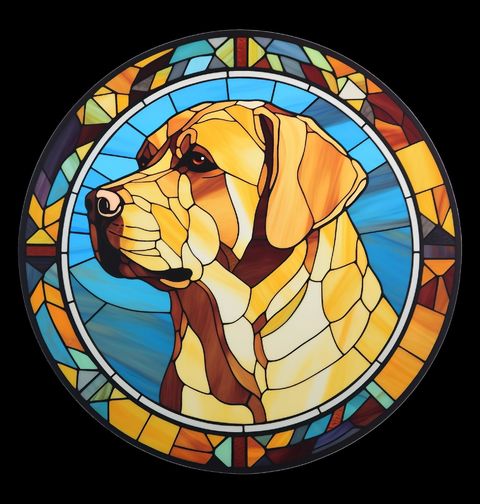 Obrázek produktu Dětské tričko Labradorský retrívr ve Vitráži Stained Glass