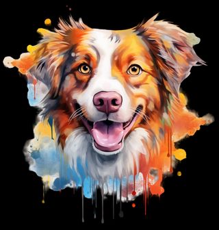Obrázek 1 produktu Dámské tričko Australský ovčák Red merle