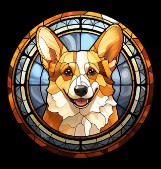 Obrázek 2 produktu Dětské tričko Corgi ve Vitráži Stained Glass