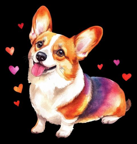 Obrázek produktu Pánské tričko Zamilovaný pes Corgi