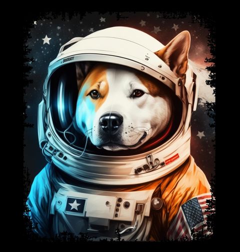 Obrázek produktu Dámské tričko Astronaut Shiba-Inu