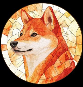 Obrázek 2 produktu Pánské tričko Shiba-Inu ve Vitráži Stained Glass