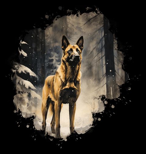 Obrázek produktu Dámské tričko Belgický ovčák Malinois Strážce lesa