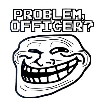 Obrázek 2 produktu Pánské tričko Meme Trollface Problem Officer