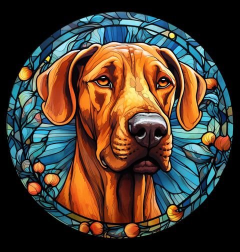 Obrázek produktu Pánské tričko Rhodéský ridgeback ve Vitráži Stained Glass