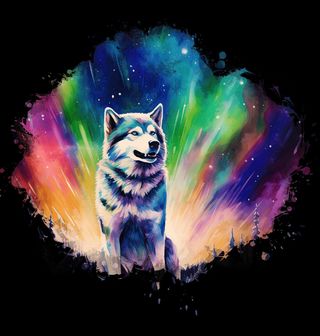 Obrázek 2 produktu Dětské tričko Husky pod Polární Září