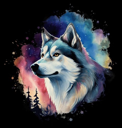 Obrázek produktu Pánské tričko Husky pod Hvězdami