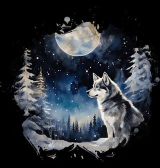 Obrázek 2 produktu Pánské tričko Sibiřský Husky ve Sněhu