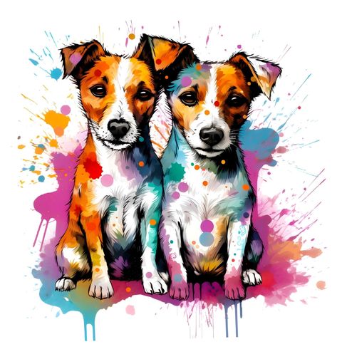 Obrázek produktu Pánské tričko Barevní Bráchové Jack Russell teriér