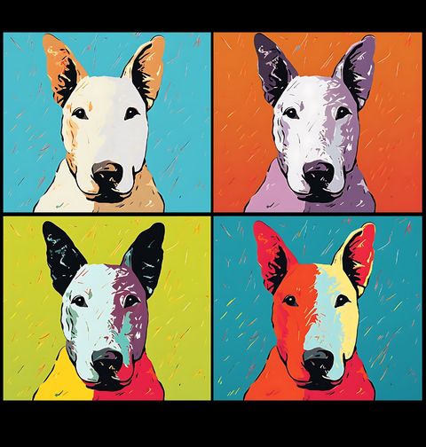 Obrázek produktu Pánské tričko Pop-art Anglický bulteriér