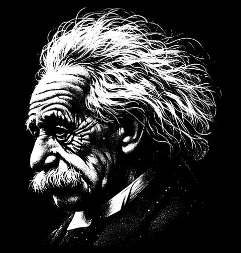 Obrázek produktu Dámské tričko Zamyšlený Albert Einstein