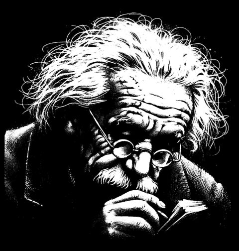 Obrázek produktu Dámské tričko Albert Einstein při Práci