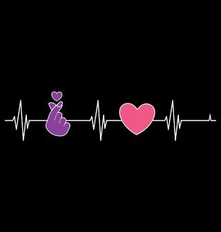 Obrázek 2 produktu Dámské tričko K-pop Kardiogram a Finger heart