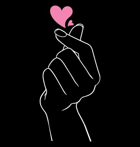 Obrázek produktu Dámské tričko K-pop Finger heart