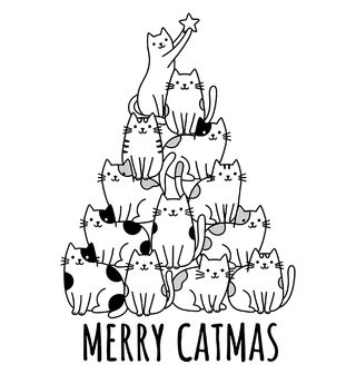Obrázek 2 produktu Pánské tričko Kočičí Stromeček Merry Catmas