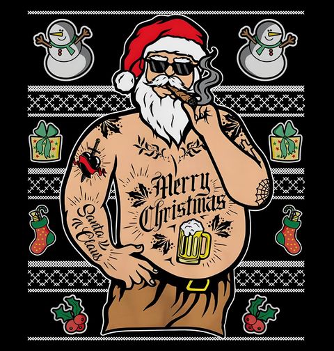 Obrázek produktu Pánské tričko Potetovaný Santa Claus