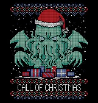Obrázek 2 produktu Pánské tričko Volání Vánoc Cthulhu Call of Christmas