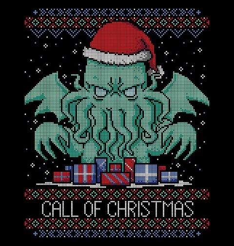 Obrázek produktu Pánské tričko Volání Vánoc Cthulhu Call of Christmas