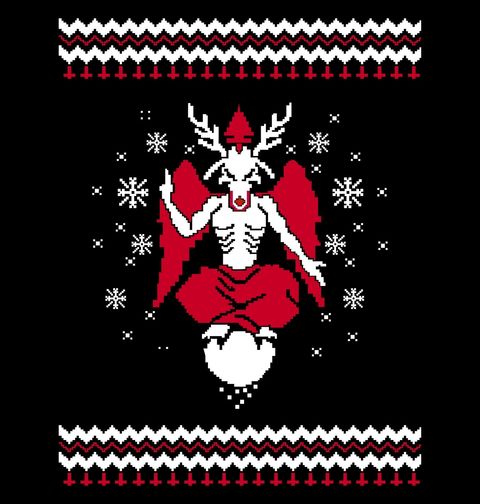 Obrázek produktu Pánské tričko Satanské Vánoce s Bafometem