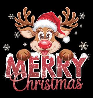 Obrázek 2 produktu Dámské tričko Veselé Sobí Vánoce Merry Christmas
