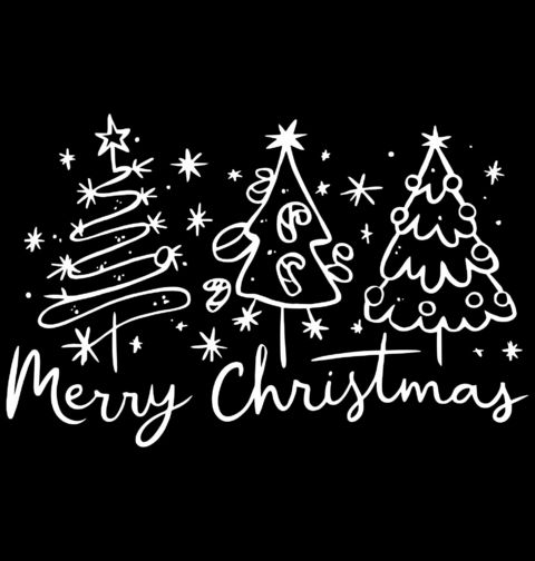 Obrázek produktu Dámské tričko Vánoční Stromečky Merry Christmas