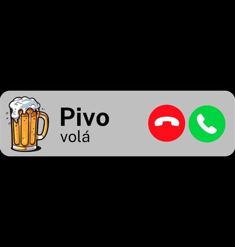 Obrázek produktu Pánské tričko Pivo Volá Příchozí Hovor