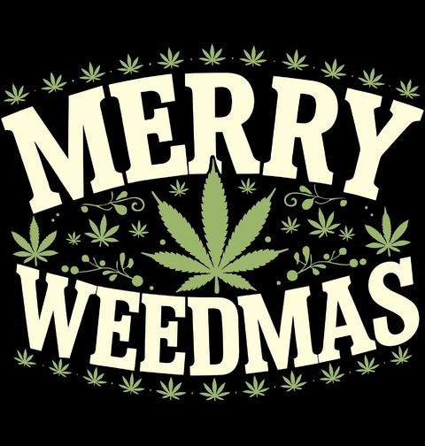 Obrázek produktu Dámské tričko Veselé Zhulené Vánoce Merry Weedmas