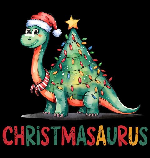 Obrázek produktu Dámské tričko Vánoční Dinosaurus Christmasaurus