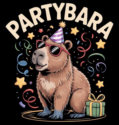 Obrázek produktu Dámské tričko Párty Kapybara Partybara