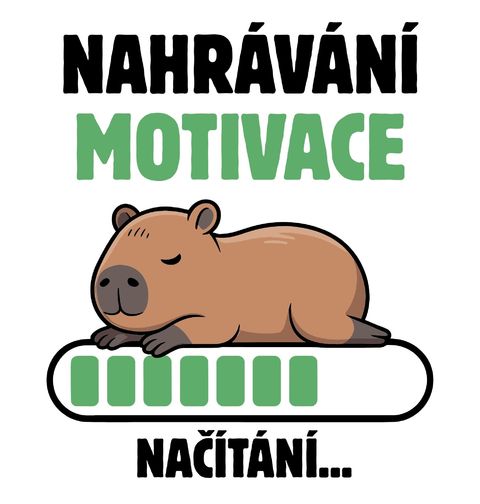 Obrázek produktu Pánské tričko Líná Kapybara Nahrávání Motivace