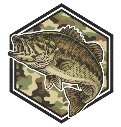 Obrázek produktu Dámské tričko Maskáčový Okounek Camo Bass Fish