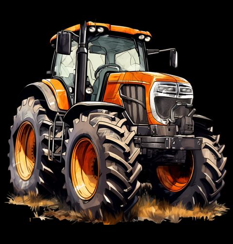 Obrázek produktu Dámské tričko Oranžový Traktor